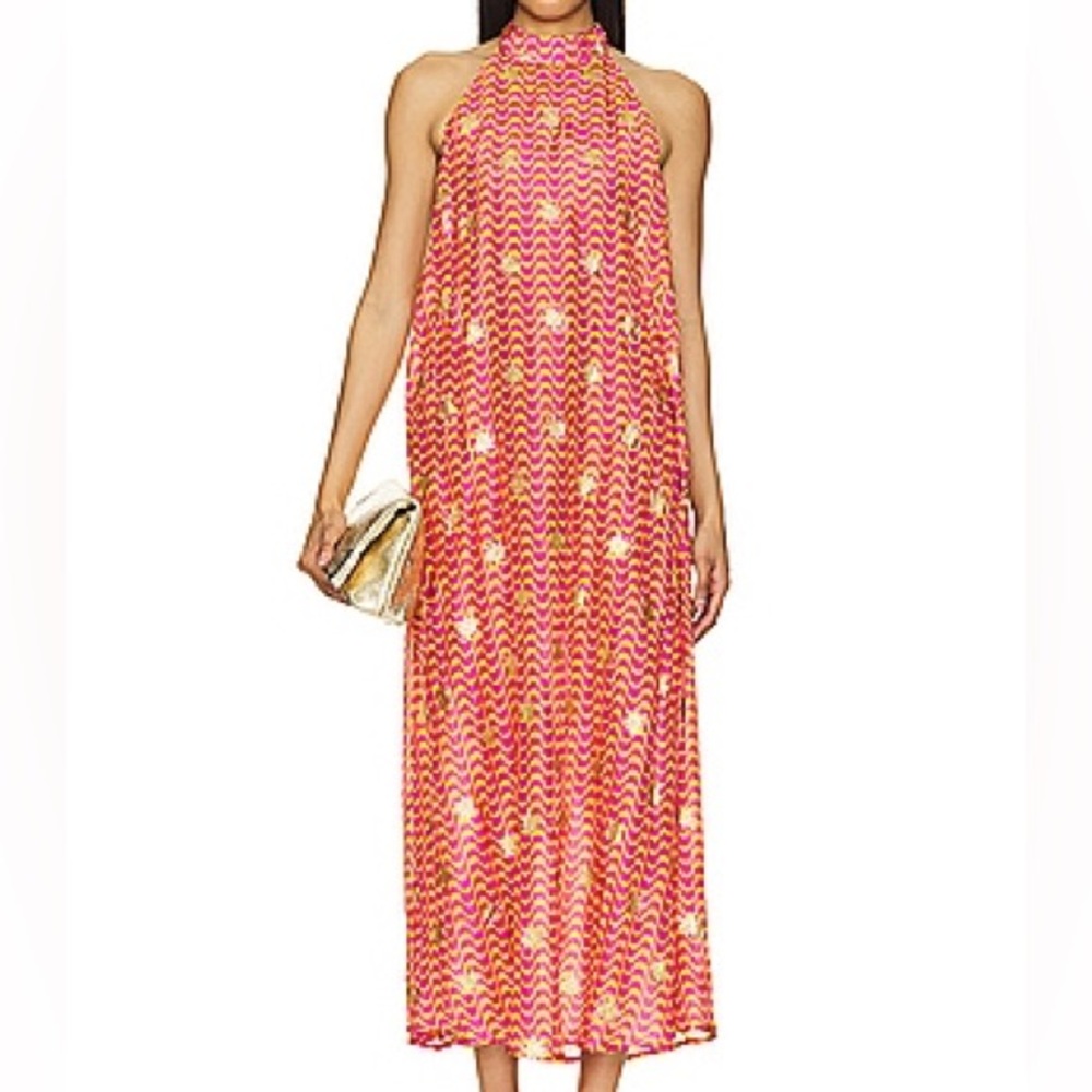 $174 NWT Pink and Orange Sundress “Chloe” Dress in Arizona Pattern Sz Large